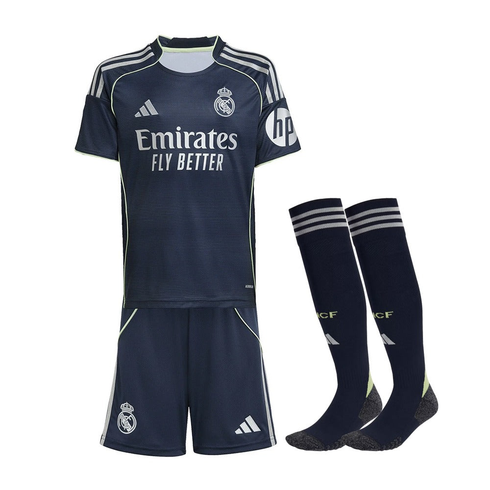 REAL MADRID AWAY KIDS KIT 2025-2026
